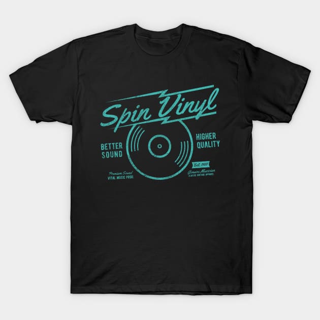 Spin Vinyl Retro Record T-Shirt by NativeGrit